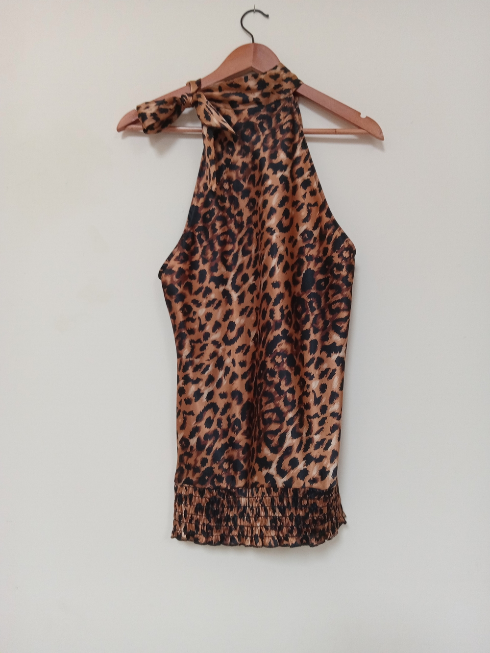 Heart Soul Leopard Halter Top - Brown & Black